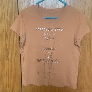 Madewell Tan Zodiac Graphic Tee
